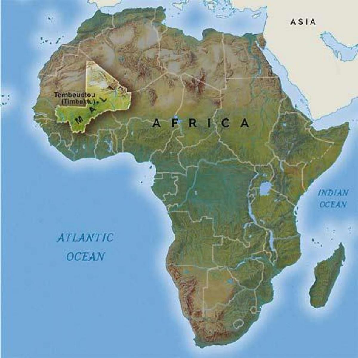 Mali Batı Afrika haritası